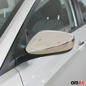 Hyundai Elantra Mirror Cover - Omac - Without Indicator, Stainless Steel - Gloss Silver - '11-'16